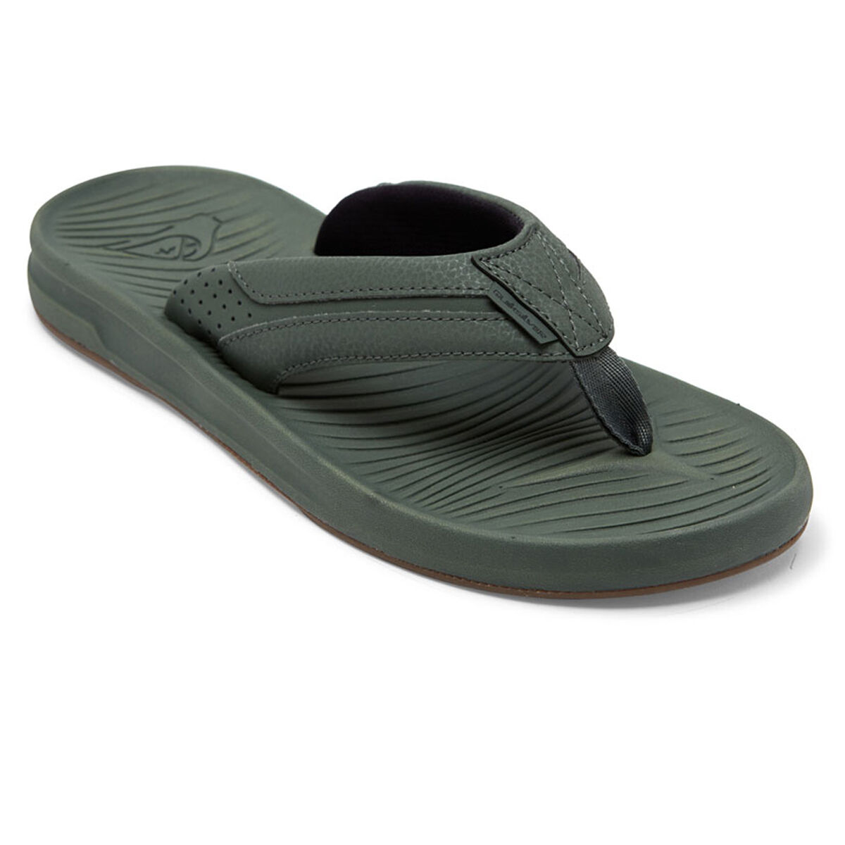 Quiksilver Waterman Men's Travel Oasis Thongs, Green, bcf_hi-res
