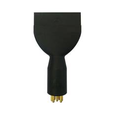 Blueline 7 Pin Trailer Adaptor - Flat Socket to Small Round Plug, , bcf_hi-res