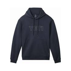 YETI® Logo Men's Built for the Wild Fleece Hoodie Navy XS, Navy, bcf_hi-res
