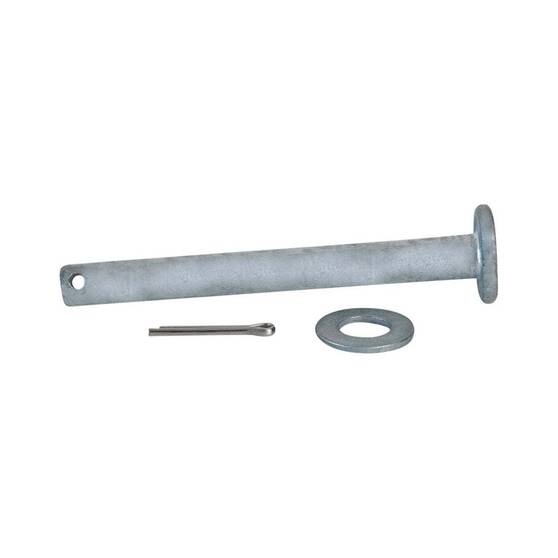 Atlantic Boat Roller Spindle 4.5" Forged Roller Spindle Incl Washer & Spilt Pin M16x145mm Galvanised, , bcf_hi-res