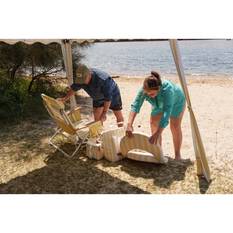 Wanderer Noosa Premium Beach Chair Yellow Stripe 150kg, , bcf_hi-res