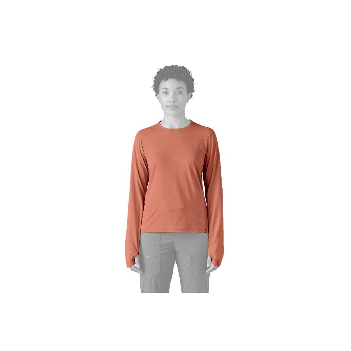 Patagonia Women's Capilene Cool Sun Long Sleeve Shirt Mellow Melon Peach L, Mellow Melon Peach, bcf_hi-res