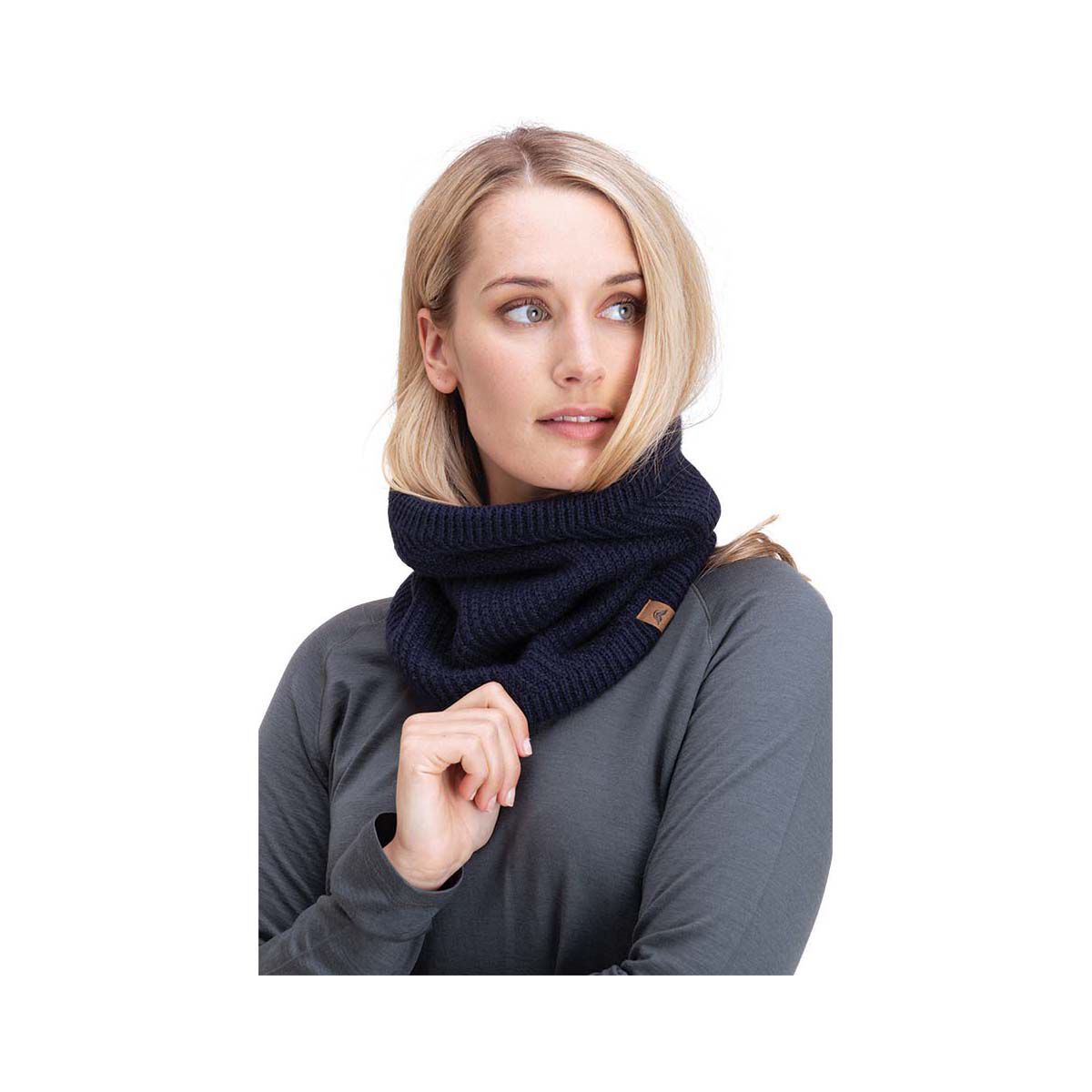 Macpac Unisex Merino Knitted Neck Gaiter Navy OSFM BCF