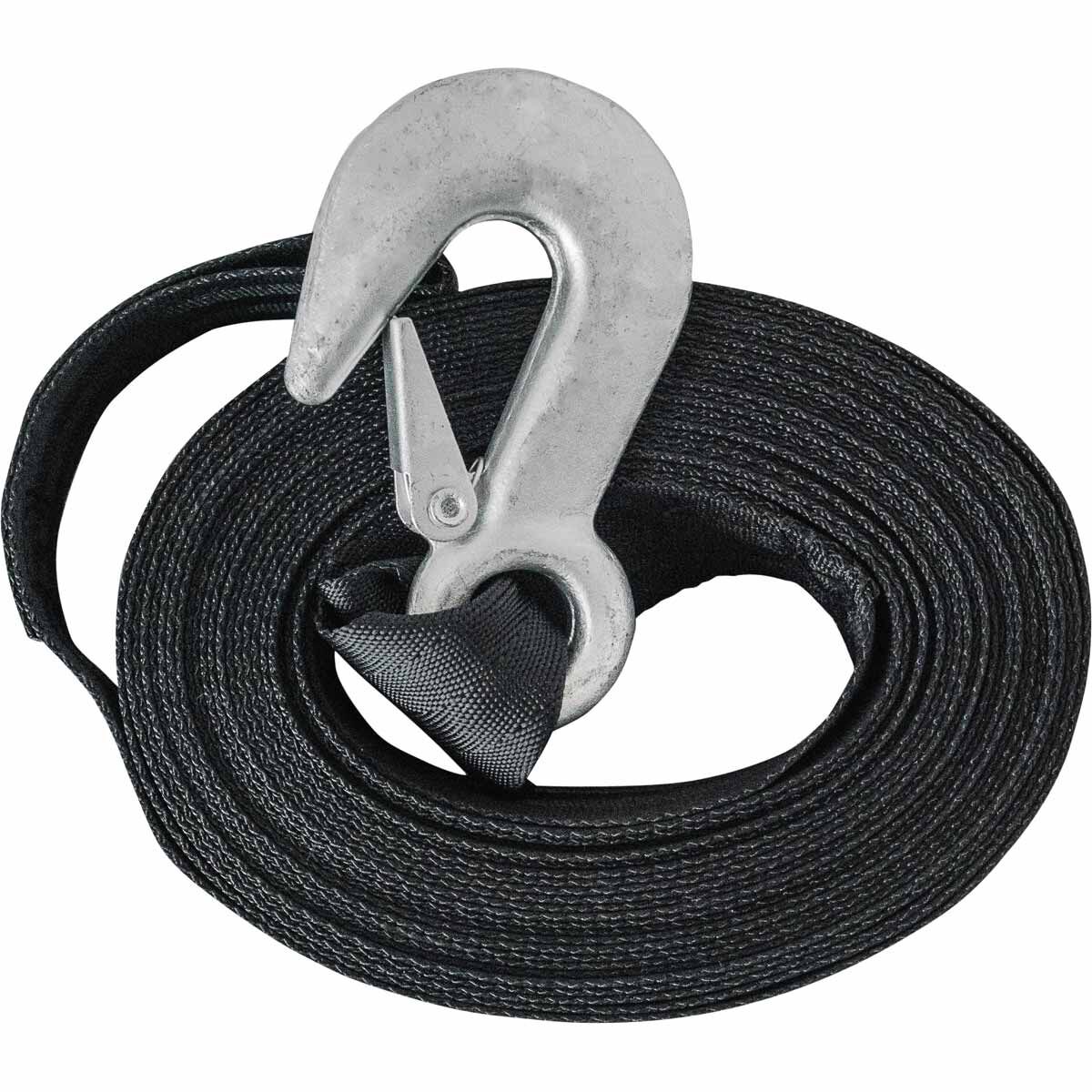 Atlantic Winch Webbing Strap 7.5m Snap Hook 1000kg, , bcf_hi-res