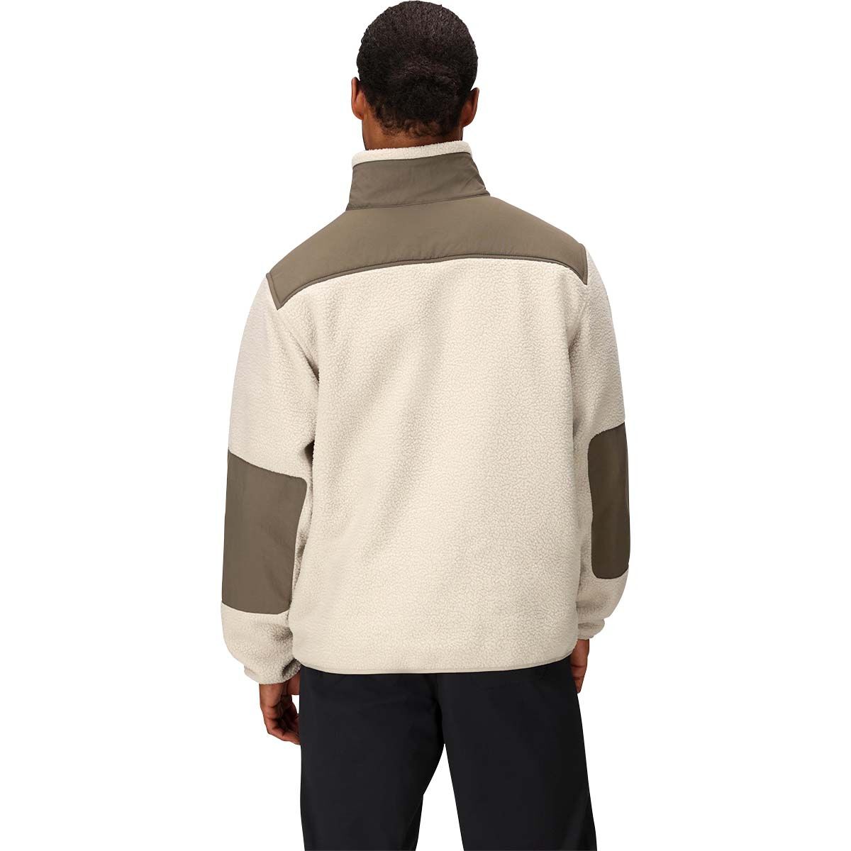Marmot Men's Wanderer High Pile Fleece Pullover Bark S, Bark, bcf_hi-res