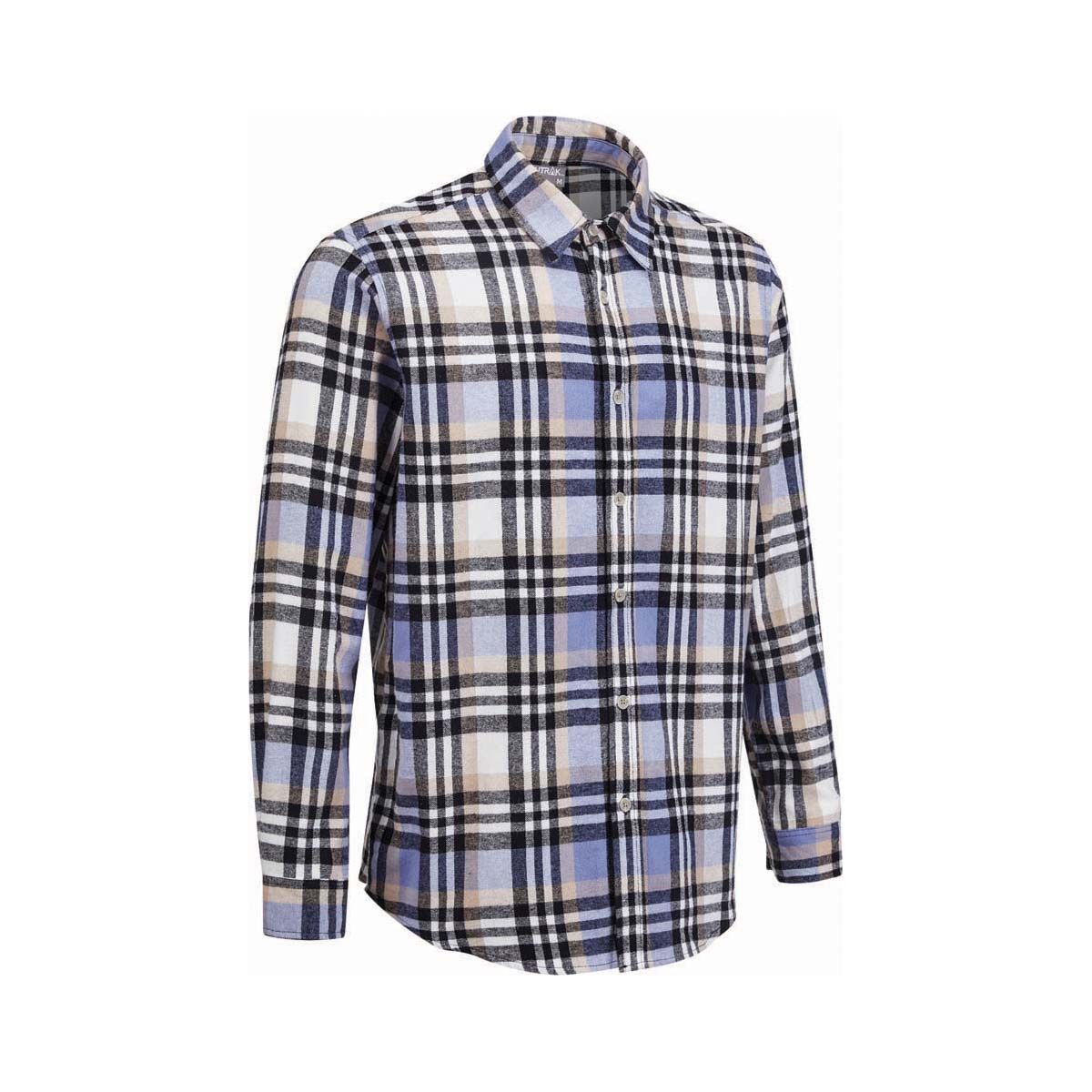 OUTRAK Unisex Flannel Shirt Purple Check XS, Purple Check, bcf_hi-res