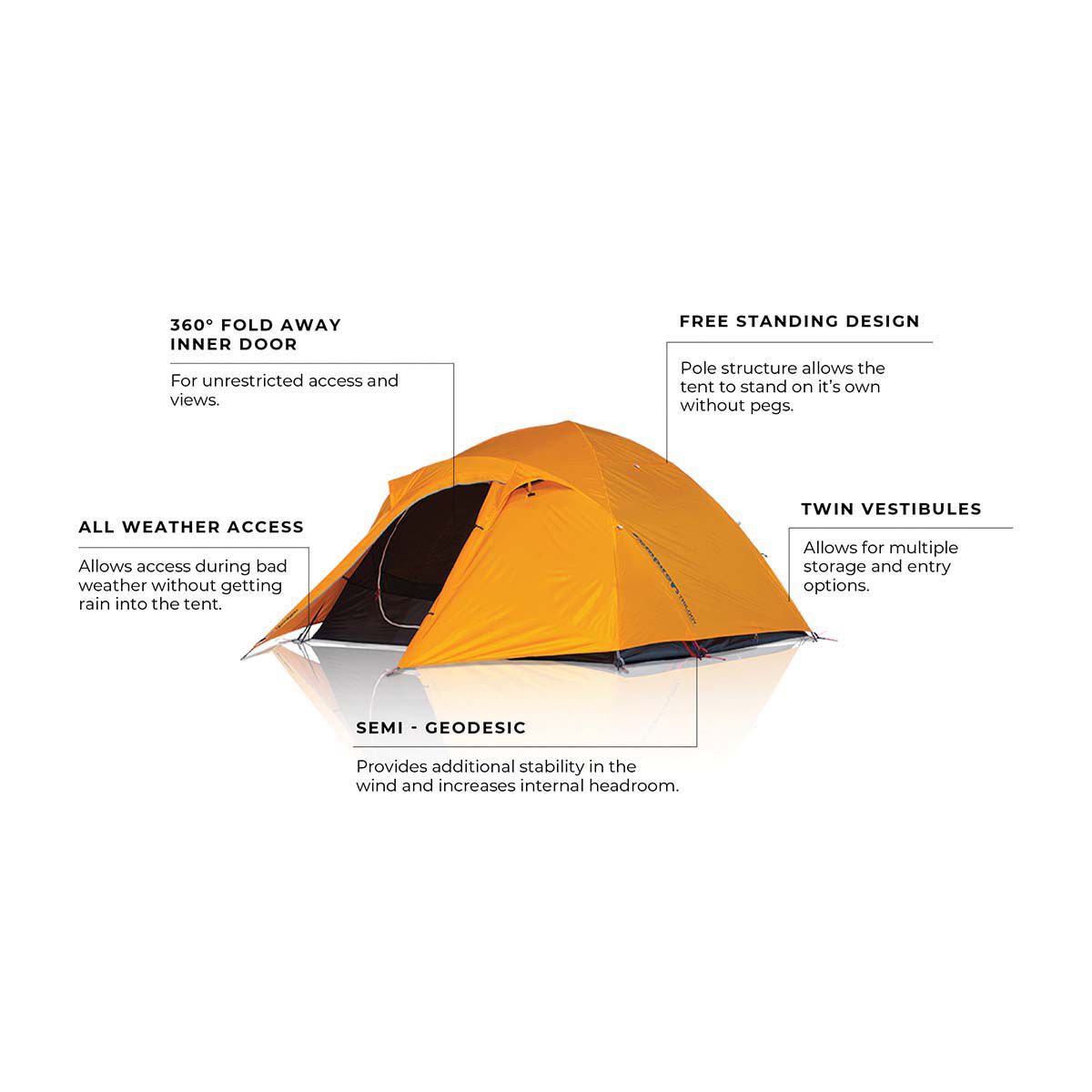 Zempire Trilogy 3 Person Hiking Tent, , bcf_hi-res