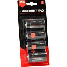 SCA Alkaline D Batteries 4 Pack, , bcf_hi-res