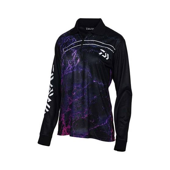 Daiwa Women's Storm Fishing Shirt, Black, bcf_hi-res