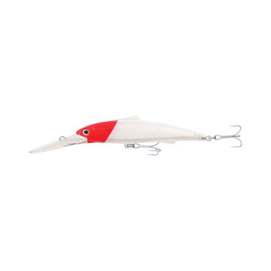 Samaki Pacemaker Double Deep Hard Body Lure 140mm White Red Head, White Red Head, bcf_hi-res