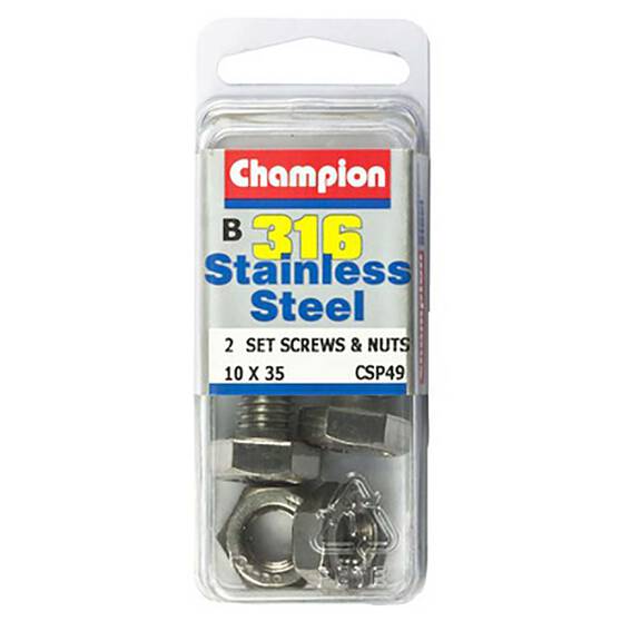 Champion Screws and Nuts Set 6 x 25mm 6 x 25mm, , bcf_hi-res