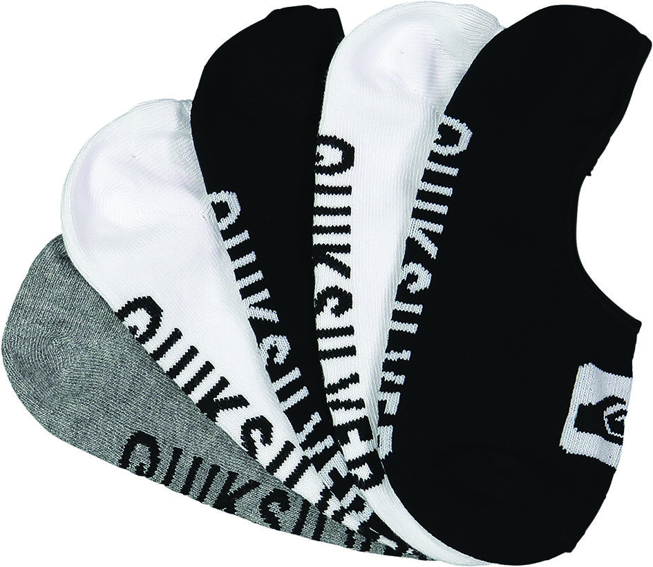 Quiksilver Unisex No Show Socks Mixed 5 Pack, , bcf_hi-res