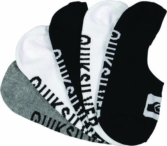 Quiksilver Unisex No Show Socks Mixed 5 Pack OSFM, , bcf_hi-res