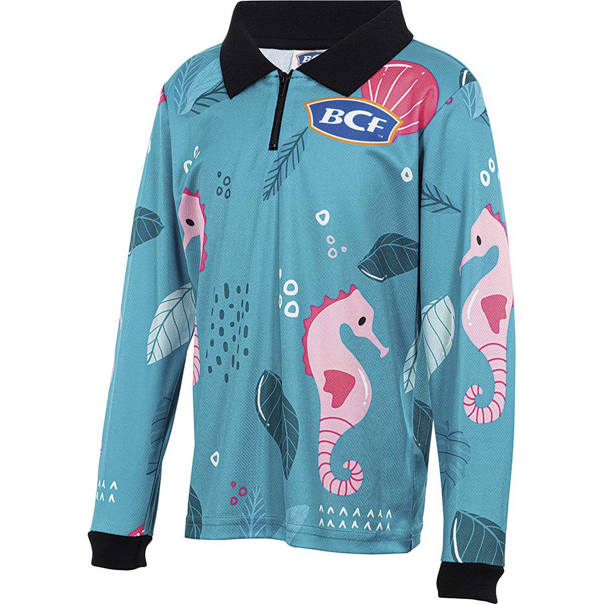 BCF Kids&rsquo; Seahorse Fishing Shirt, Green, bcf_hi-res