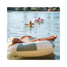 SUNNYLiFE Vacay Olive Stripe Inflatable Pool Tube, , bcf_hi-res