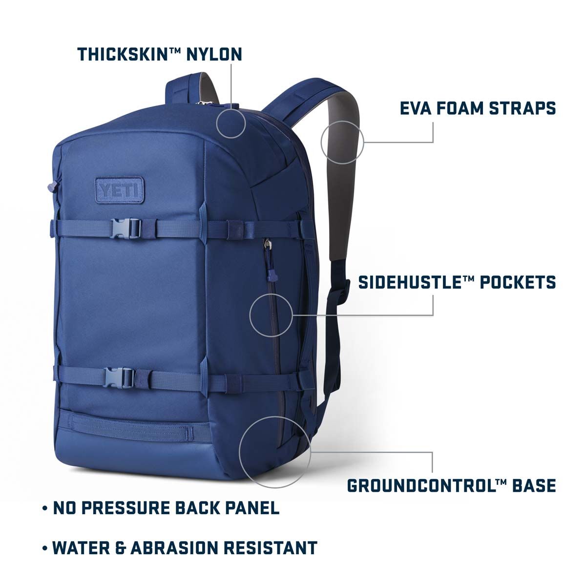 YETI&reg; Crossroads&reg; 35L Backpack Navy, Navy, bcf_hi-res