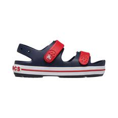 Crocs Kids' Crocband Cruiser Sandals, Navy/Varsity Red, bcf_hi-res