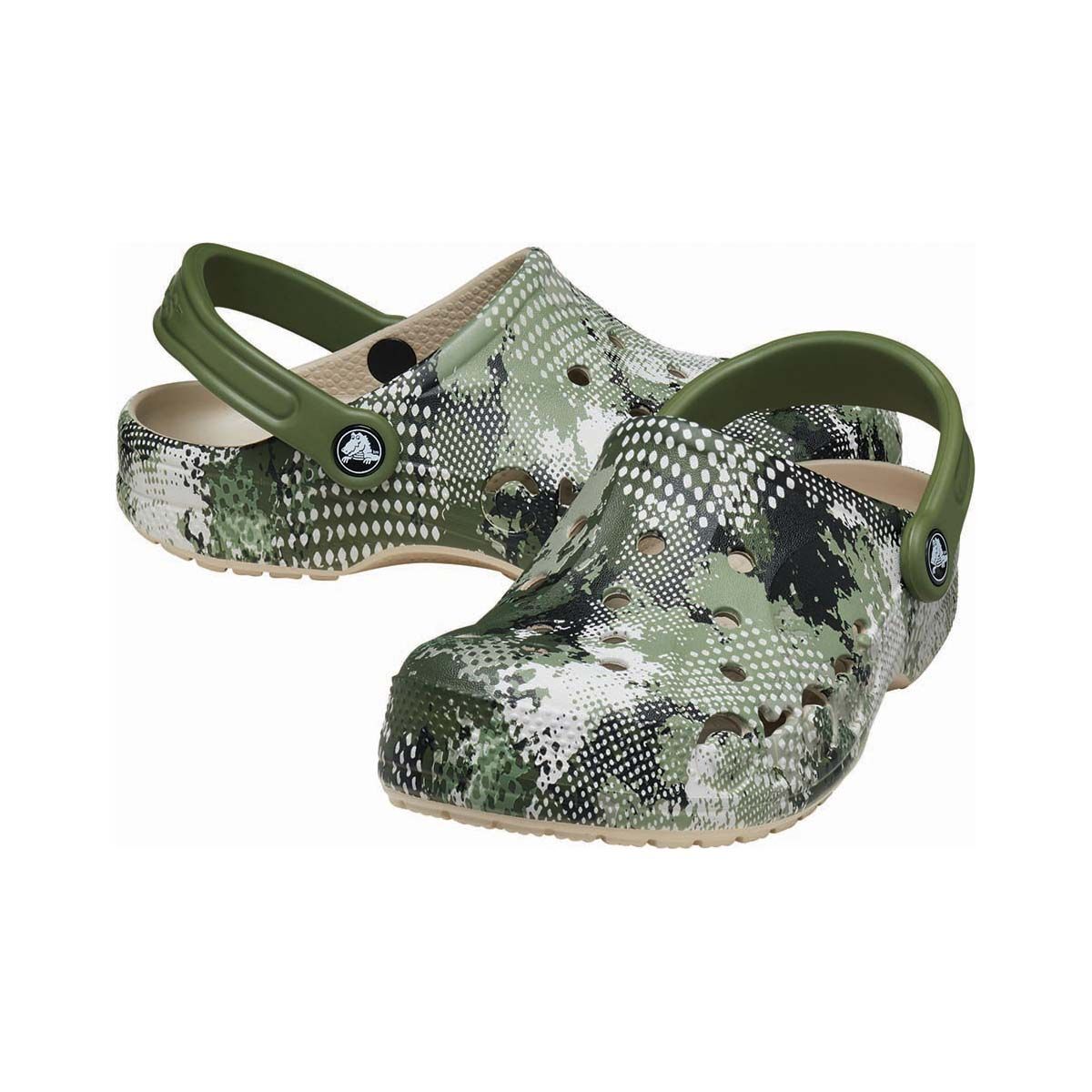 Crocs Unisex Baya Seasonal Printed Clogs, Cobblestone, bcf_hi-res