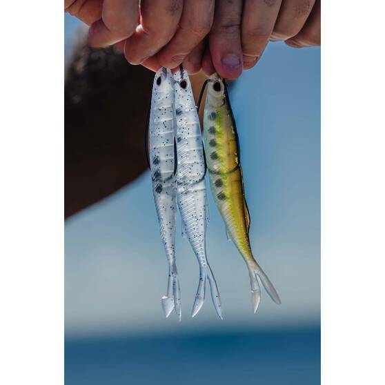 Nomad Live Ops Fallout Minnow Soft Plastic Lure 3.5in Silver Shad, Silver Shad, bcf_hi-res