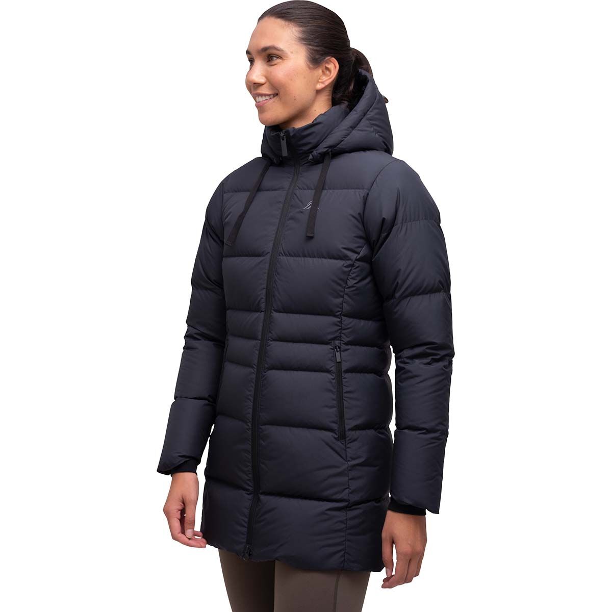 Macpac Women&rsquo;s Aurora Hooded Down Coat V5 Black 6, Black, bcf_hi-res