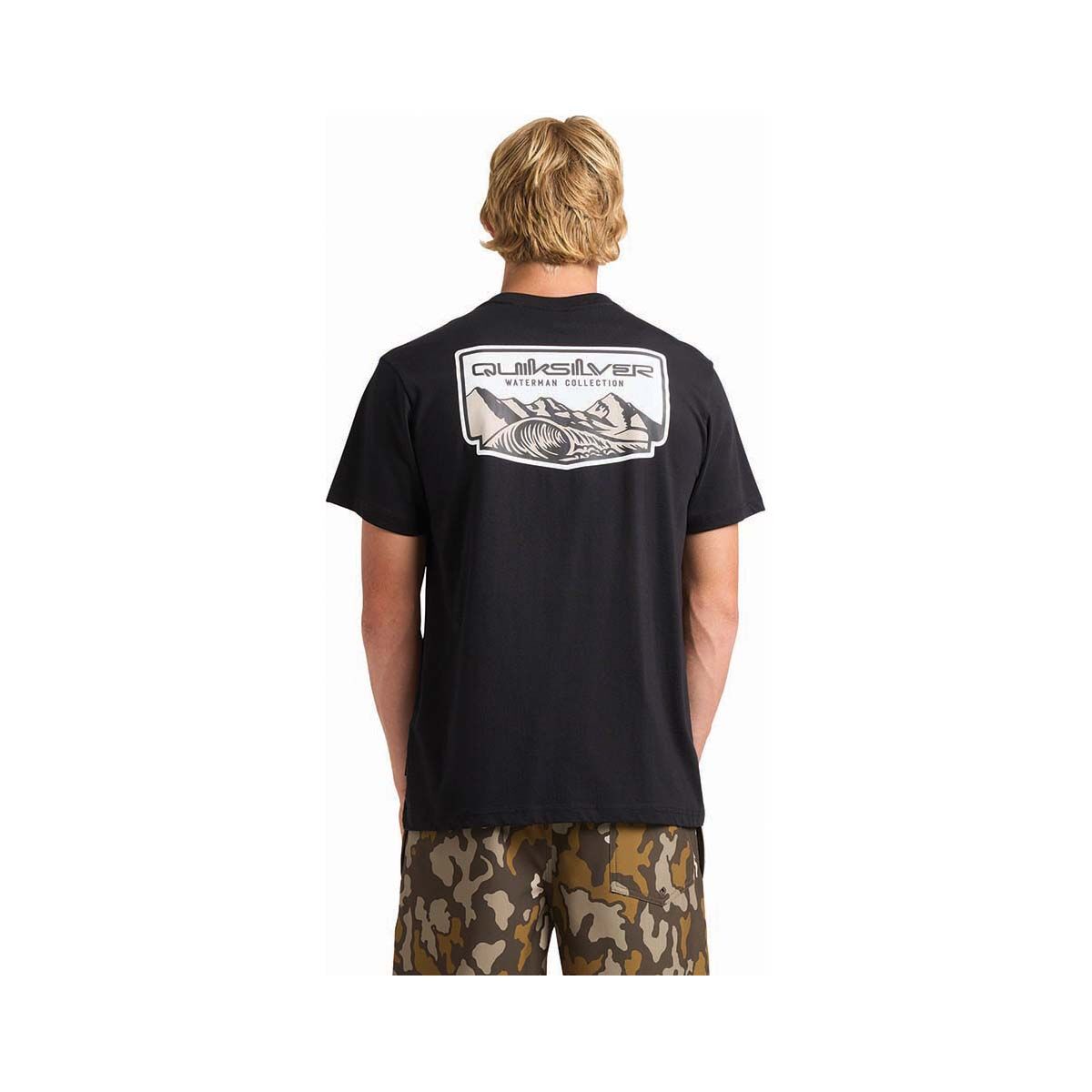 Quiksilver Men&rsquo;s Ground Swells Short Sleeve Tee, Black, bcf_hi-res