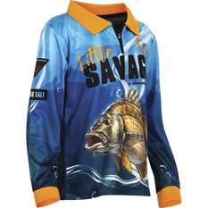 Savage Gear Kid's Little Savage Fishing Shirt, Blue, bcf_hi-res