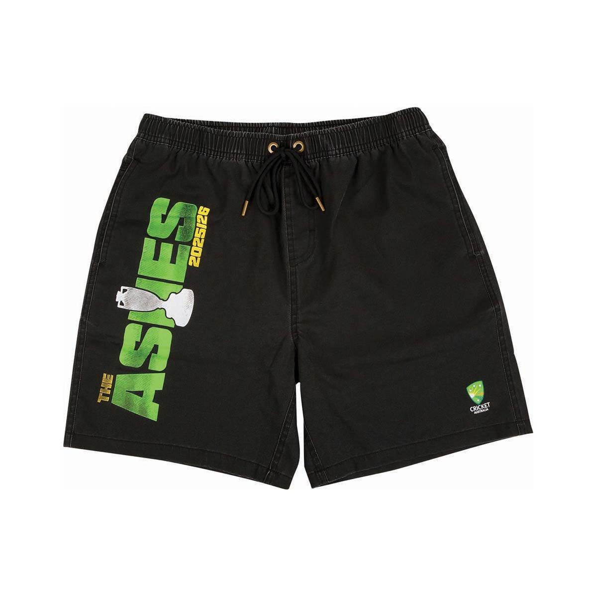 Gilroy x Cricket Australia Men's Ashes Shorts Black S, Black, bcf_hi-res