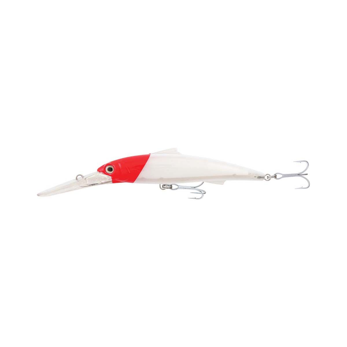 Samaki Pacemaker Double Deep Hard Body Lure 180mm White Red Head, White Red Head, bcf_hi-res