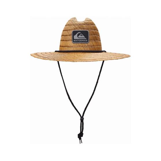 Quiksilver Waterman Men's The Tier Straw Hat, Dark Brown, bcf_hi-res