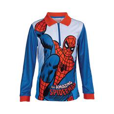 Disney Kids' Spiderman Sublimated Polo, Blue, bcf_hi-res