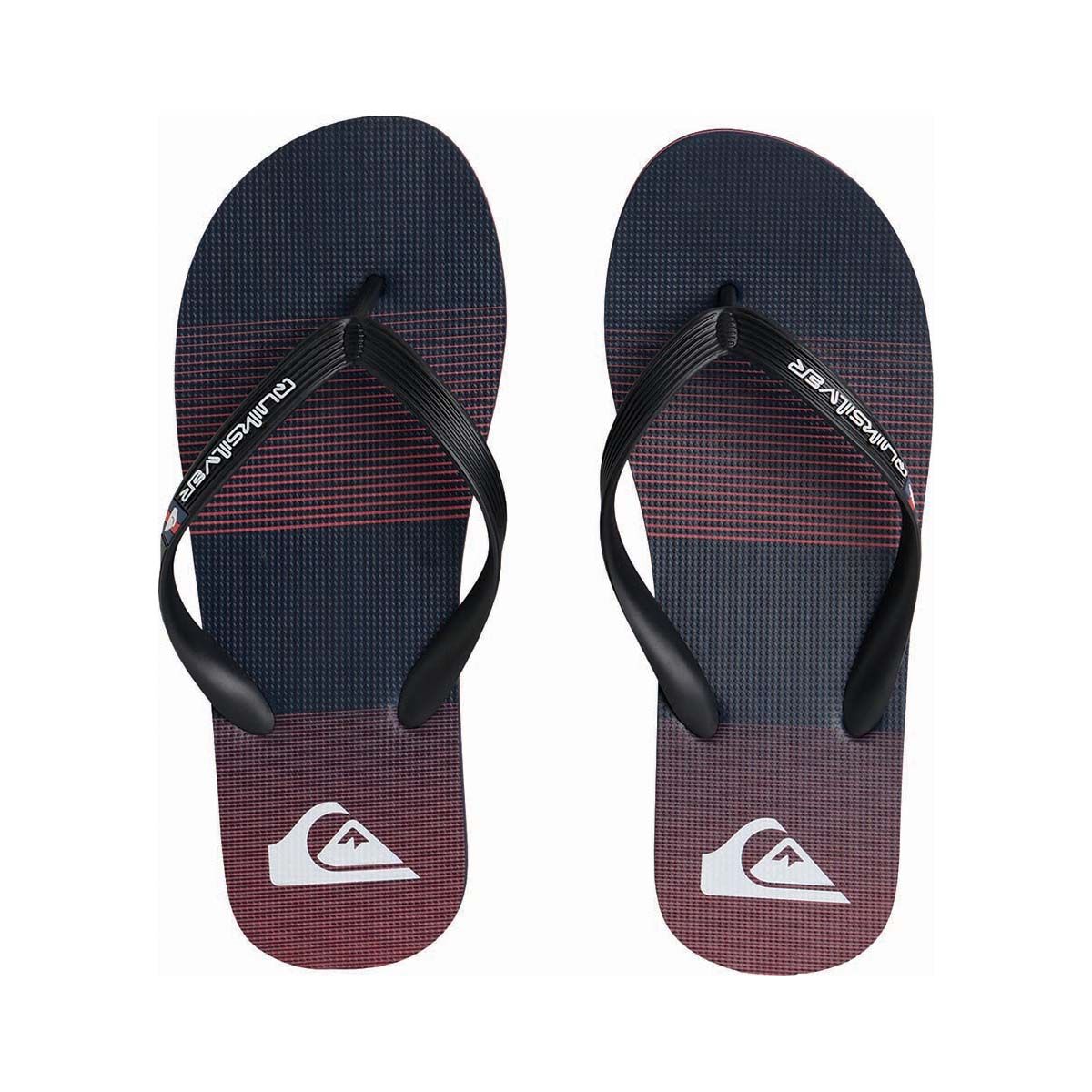 Quiksilver Men&rsquo;s Moncata Art Thongs Black / Grey 8, Black / Grey, bcf_hi-res