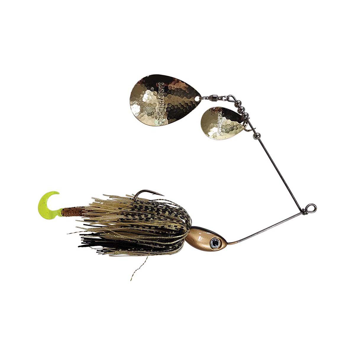 Gangster Bidgee Bait Spinner Bait Lure Brass 1oz Gold BCF