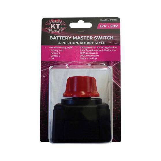 KT Cables 4 Way Battery Master Switch 300amp, , bcf_hi-res