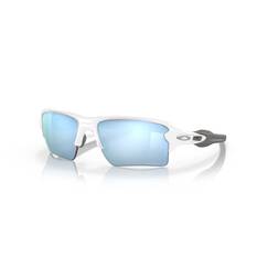 Oakley Flak 2.0 Men's XL Polarised Sunglasses White with Prizm Blue Lens, , bcf_hi-res