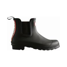 Hunter Women's Original Chelsea Tri-Colour Logo Gumboots Black 4 UK, Black, bcf_hi-res