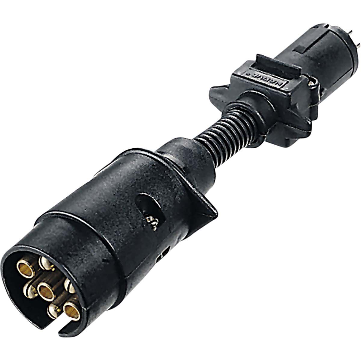 Narva 7 Pin Large Round Socket To 7 Pin Small Round Trailer Plug, , bcf_hi-res