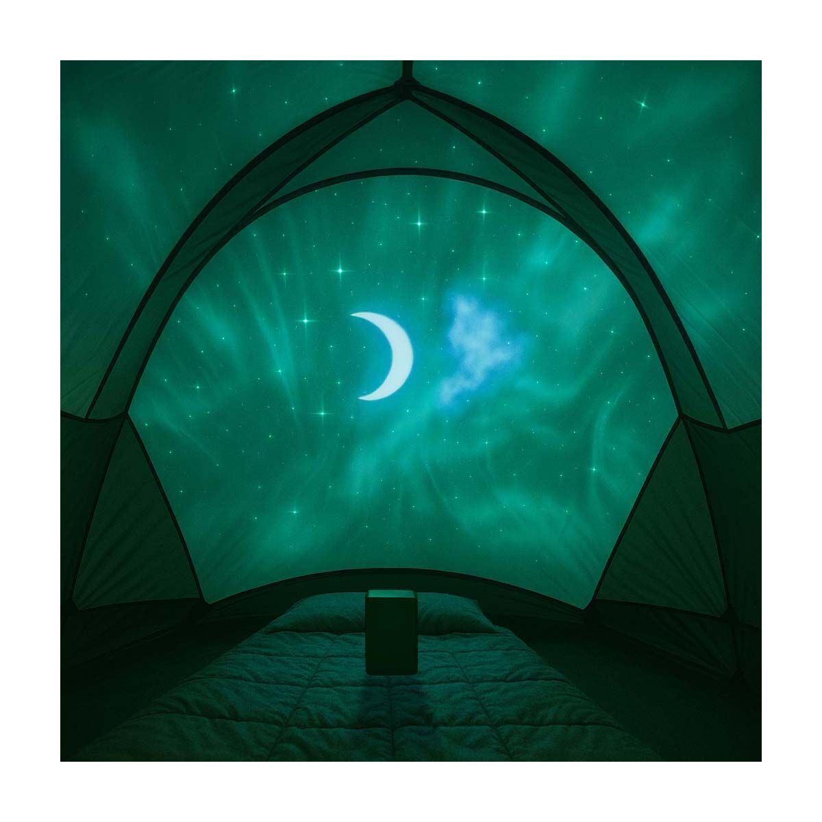 Mirabella Portable Aurora Projector Light with Bluetooth Speaker, , bcf_hi-res