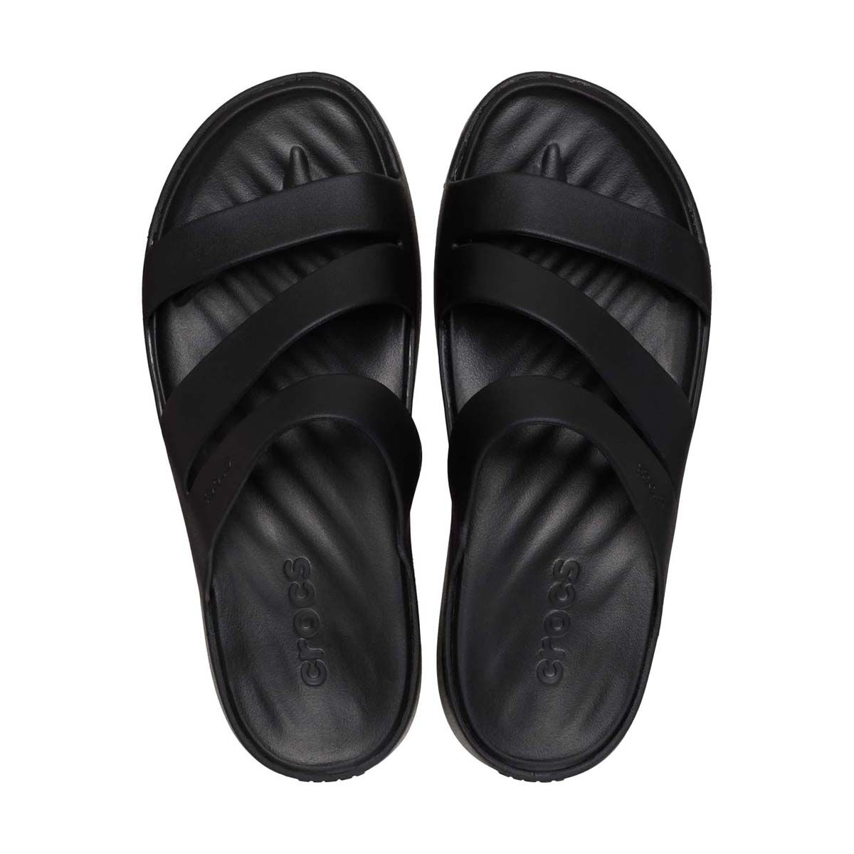 Crocs Women's Getaway Strappy Shoes Black W7, Black, bcf_hi-res