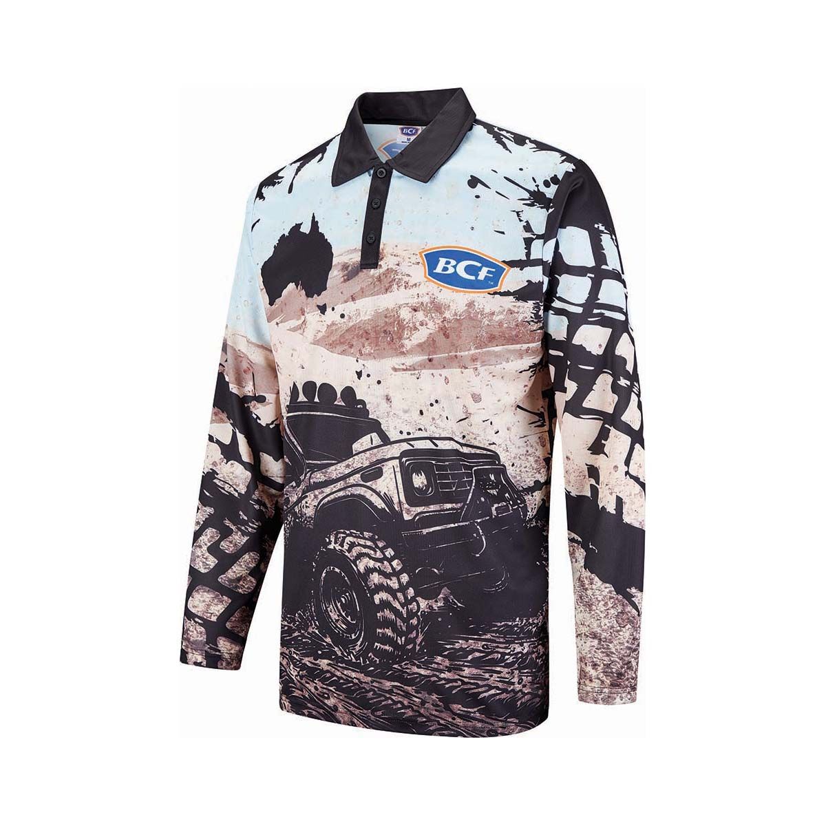 BCF Men's 4WD Fishing Shirt, Brown, bcf_hi-res