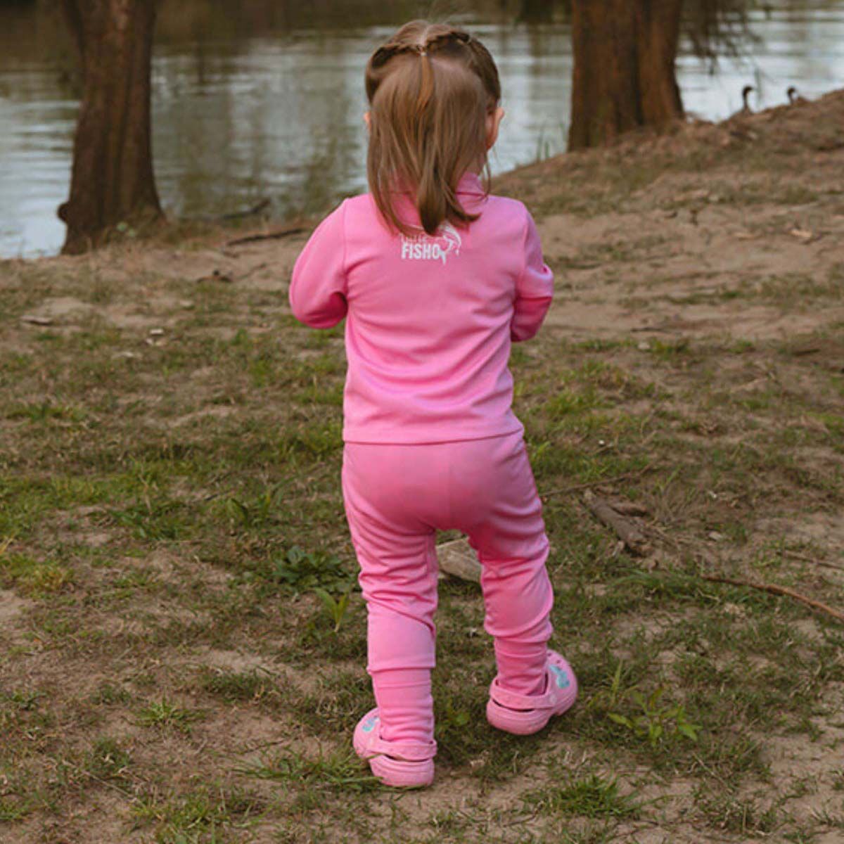 Little Fisho UV Defender Kids Onesie Coral Coral Pink 000, Coral Pink, bcf_hi-res