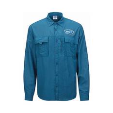 BCF Men’s Long Sleeve Fishing Shirt, Blue / Coral, bcf_hi-res
