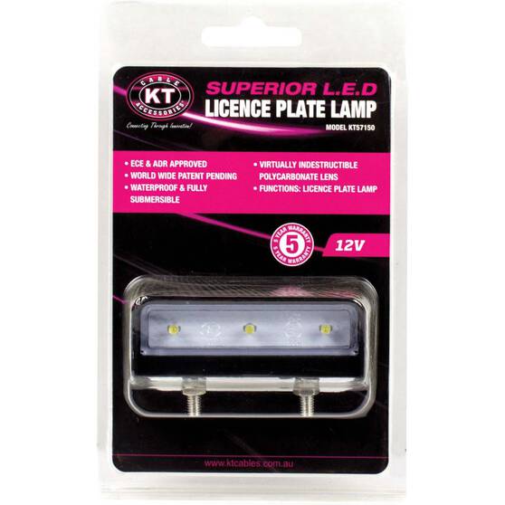 KT Cables Licence Plate Lamp LED, White, 12V BCF
