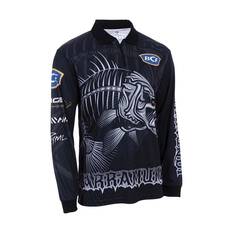 BCF Men's Barra Skeleton Fishing Shirt, Black, bcf_hi-res
