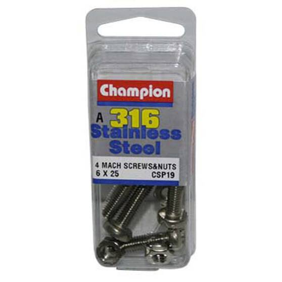 Champion Mach Screws and Nuts Set 6x25mm, , bcf_hi-res