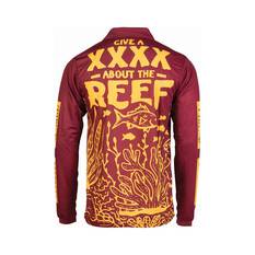 Tide Apparel XXXX Men's Fishing Shirt Maroon S, Maroon, bcf_hi-res