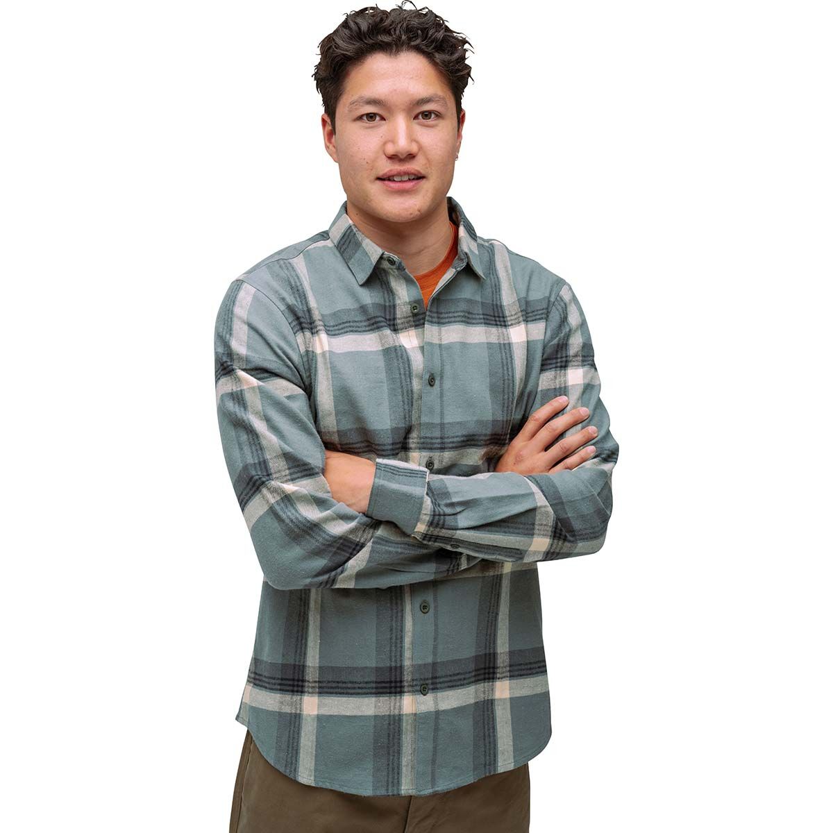 Macpac Men's Sutherland Slim Flannel Shirt, Balsam Green Check, bcf_hi-res