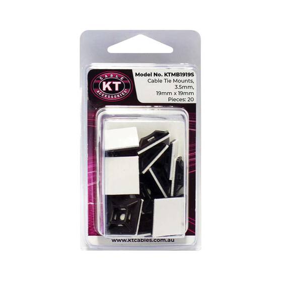 KT Cables Cable Tie Mounts 19mm, , bcf_hi-res