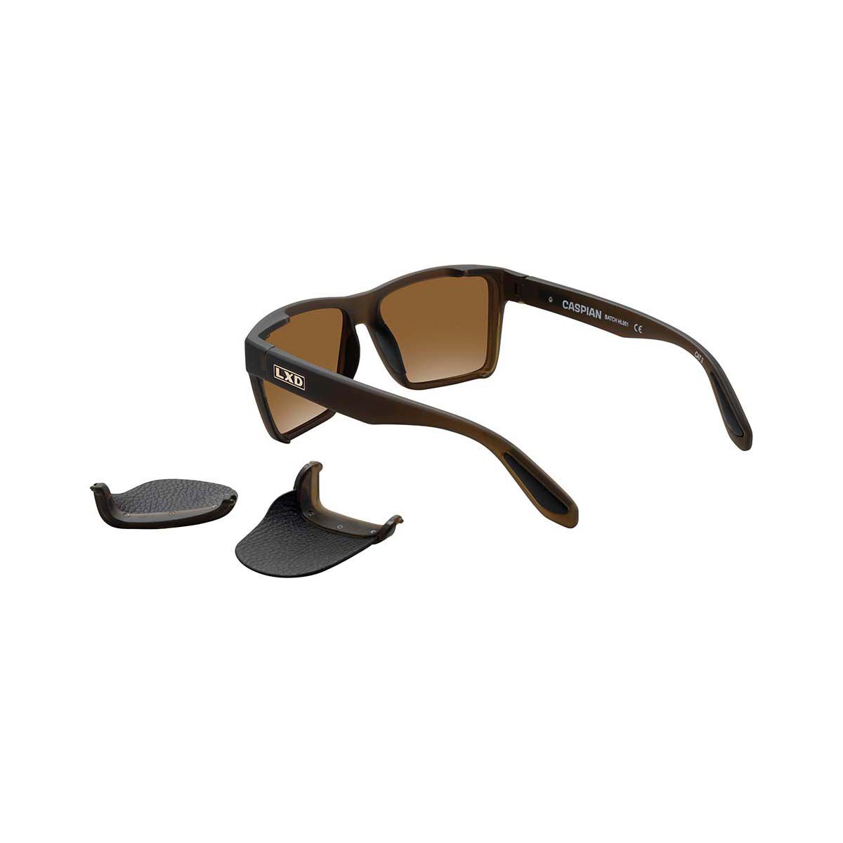 LXD Men&rsquo;s Caspian Polar Sunglasses Matt Brown with Brown Lens, , bcf_hi-res