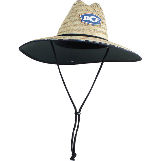 BCF Unisex Brand Straw Hat Natural 58cm BCF