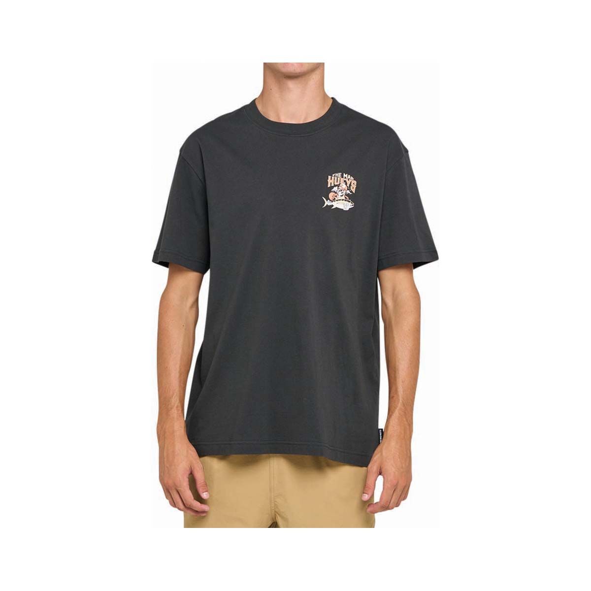The Mad Hueys Men's Size Matters Short Sleeve Tee Vintage Black S, Vintage Black, bcf_hi-res
